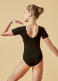 KLEOPATRA short sleeve leotard by Grand Prix 90%cotton, 10%elastane, black, 104cm