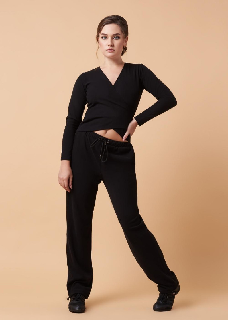 BARBARA pants by Grand Prix fleece, black, 152-158cm