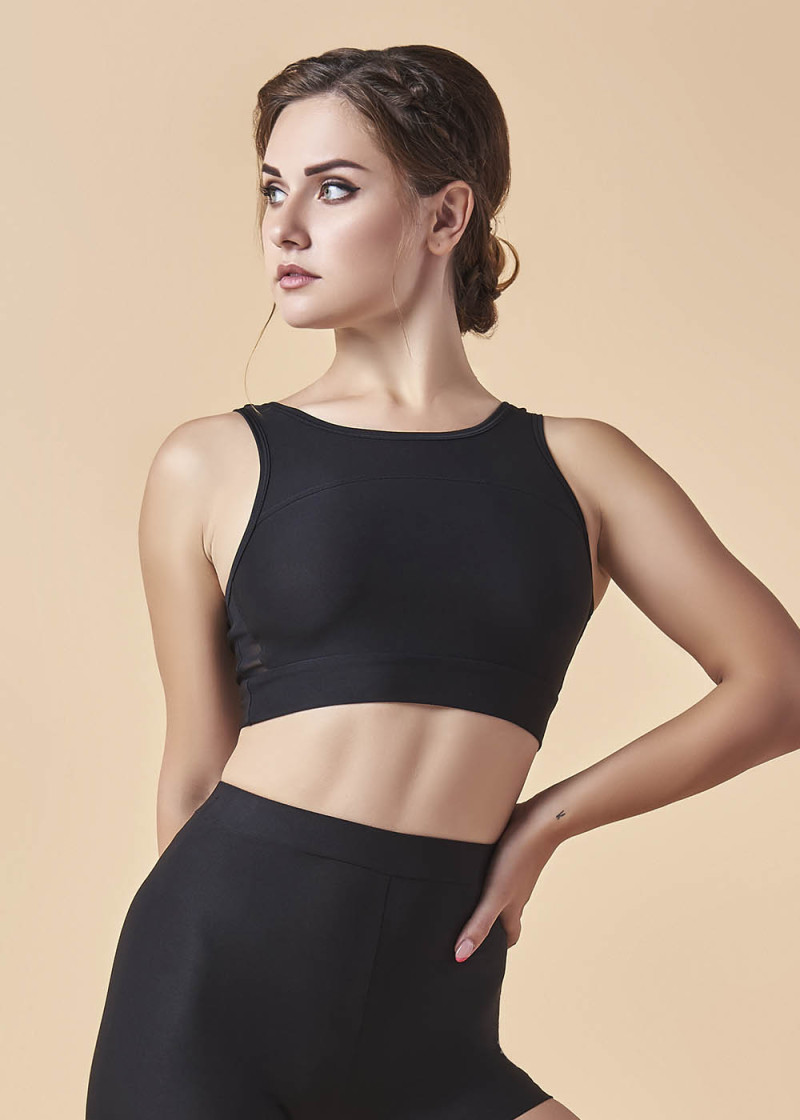 ISIS crop top by Grand Prix polyamide micro, black, M