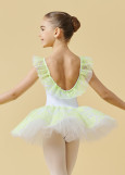 Costume PIXIE by Grand Prix cotton+tuiie, white+tropic lemon, 116cm