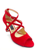 Tango shoes RIANA suede, red, 7 cm, 4,5