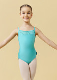 SPOT camisole leotard by Grand Prix polyamide micro+flocked mesh, cascade, 152cm