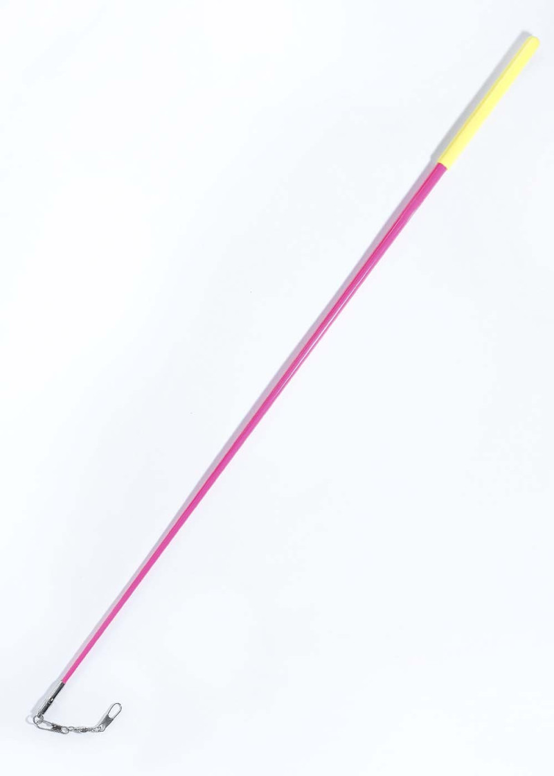 Stick for gymnastics SASAKI NEW FIG MJ-82, 50cm fiber glass, Pink x Yellow (KEPxY), 50cm