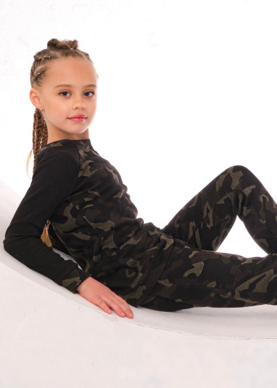 OLIMPIC tracksuit by Grand Prix 90%cotton, 10%elastane, military green, 134cm