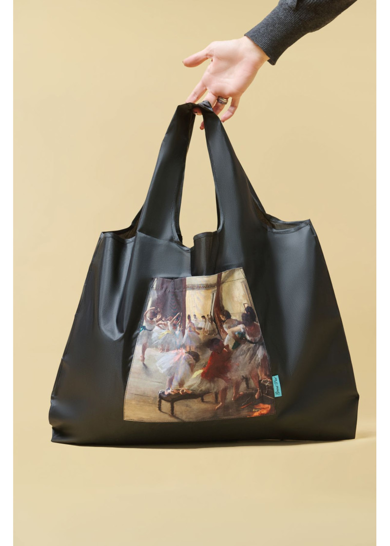 Shopping bag DEGAS DANCERS black+lavender