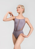 BEATRIX camisole leotard by Grand Prix nylon+spandex, iris, L