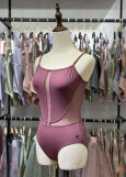 BEATRIX camisole leotard by Grand Prix nylon+spandex, plum perfect, S