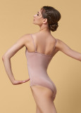 BRIELLE camisole leotard by Grand Prix polyamide micro+mesh, coral almond, M