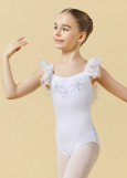 Costume Grand Prix FLAKE 90%cotton, 10%elastane, white, 134cm