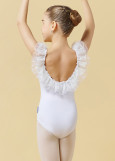 Costume Grand Prix FLAKE 90%cotton, 10%elastane, white, 134cm