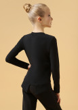 ROBERTA long sleeve T-shirt by Grand Prix fleece, black, 128cm