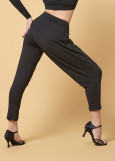 Pants LORI crepe stretch, black, L