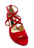 Tango shoes RIANA suede, red, 7 cm, 5,5