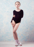 Leotard MONOLOG 90%polyamide, 10%elastane, black+black, 146cm