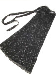 ORIELLA DOT wrap chiffon ballet skirt chiffon, black-white, XS(32cm)