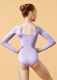 STEPHANIA long raglan sleeve leotard by Grand Prix polyamide micro, lilac, 116cm