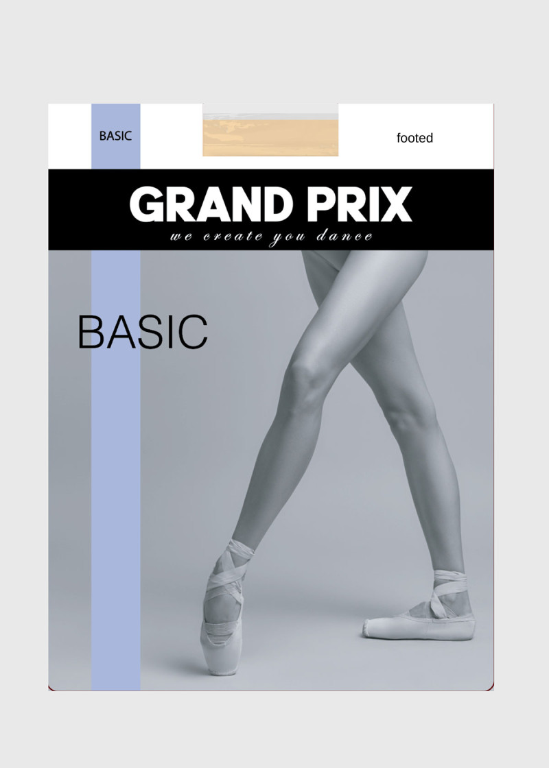 Basic Footed tights Grand Prix nylon+spandex, ballet pink, 2