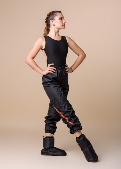 Pants with Sauna Effect Grand Prix SAUNA 100%polyester, black, Dance generation, 152cm