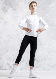 T-shirt ANTON, long sleeve 90%cotton, 10%elastane, white, 134cm