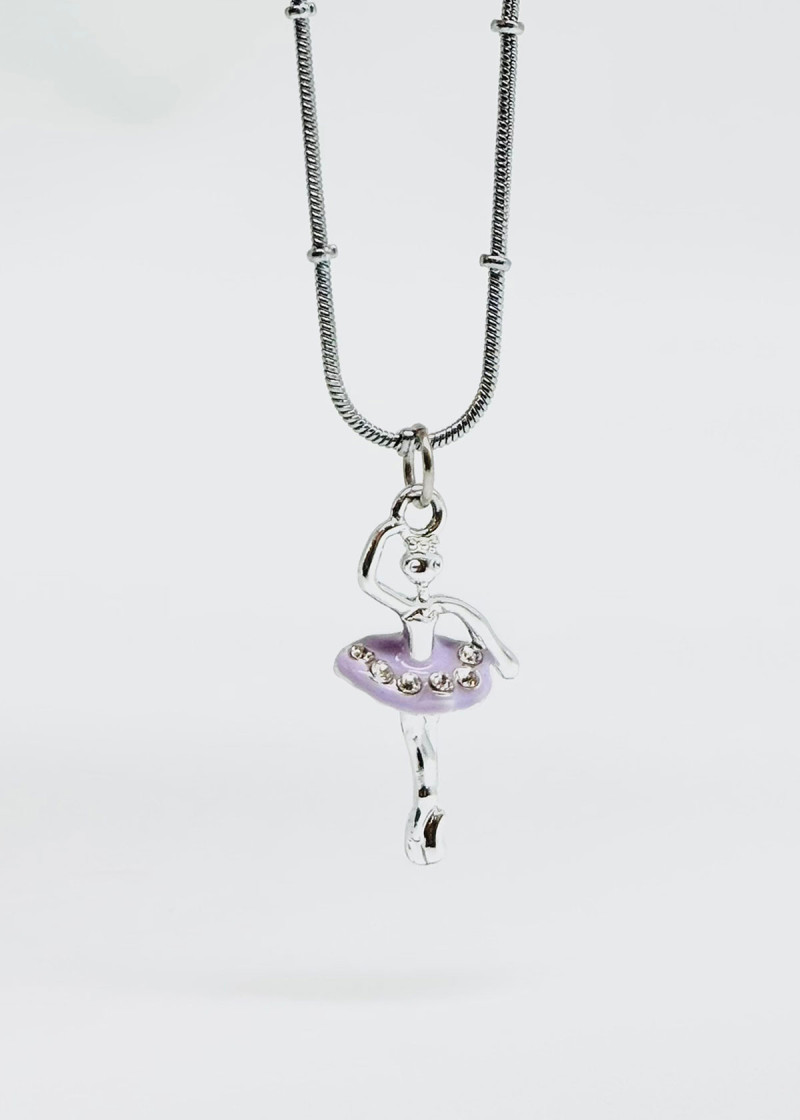 Ballerina pendant necklace lilac