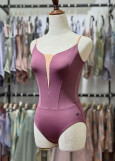 BRIALLINE camisole leotard by Grand Prix nylon+spandex, plum perfect, L