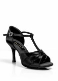 Ladies Latin Shoes Grand Prix BATUCADA satin, black, 2.5"fl, 37