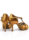 Ladies Latin Shoes Grand Prix BATUCADA satin, dark tan, 2.5"fl, 40