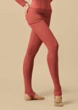 NADINE warm-up leggings by Grand Prix rayon rib knit, dusty rose, M