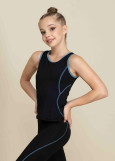 NANCY tank top by Grand Prix polyamide micro, black+blue, 134cm