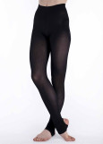 Stirrup dance tights, children nylon+spandex, black, L