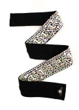 Elastic Belt with Crystals by Grand Prix Jill polyamide micro, black, Crystal AB, M-L