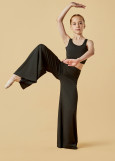 BOLD wide ballroom pants by Grand Prix polyamide micro, black, 140cm