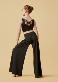 BOLD wide ballroom pants by Grand Prix polyamide micro, black, 140cm