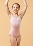 BRIA camisole leotard by Grand Prix polyamide micro+mesh, pink, 140cm