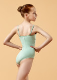 BRIELLE camisole leotard by Grand Prix polyamide micro+mesh, mint, 134cm