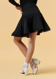 LAVANDA latin skirt with crinoline by Grand Prix polyamide micro+flocked mesh, black, 140cm