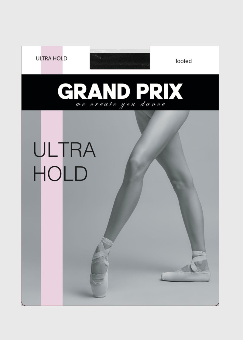 Ultra Hold Footed tights Grand Prix nylon+spandex, black, S/M