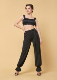 ARYA wide pants by Grand Prix polyamide micro, black, M