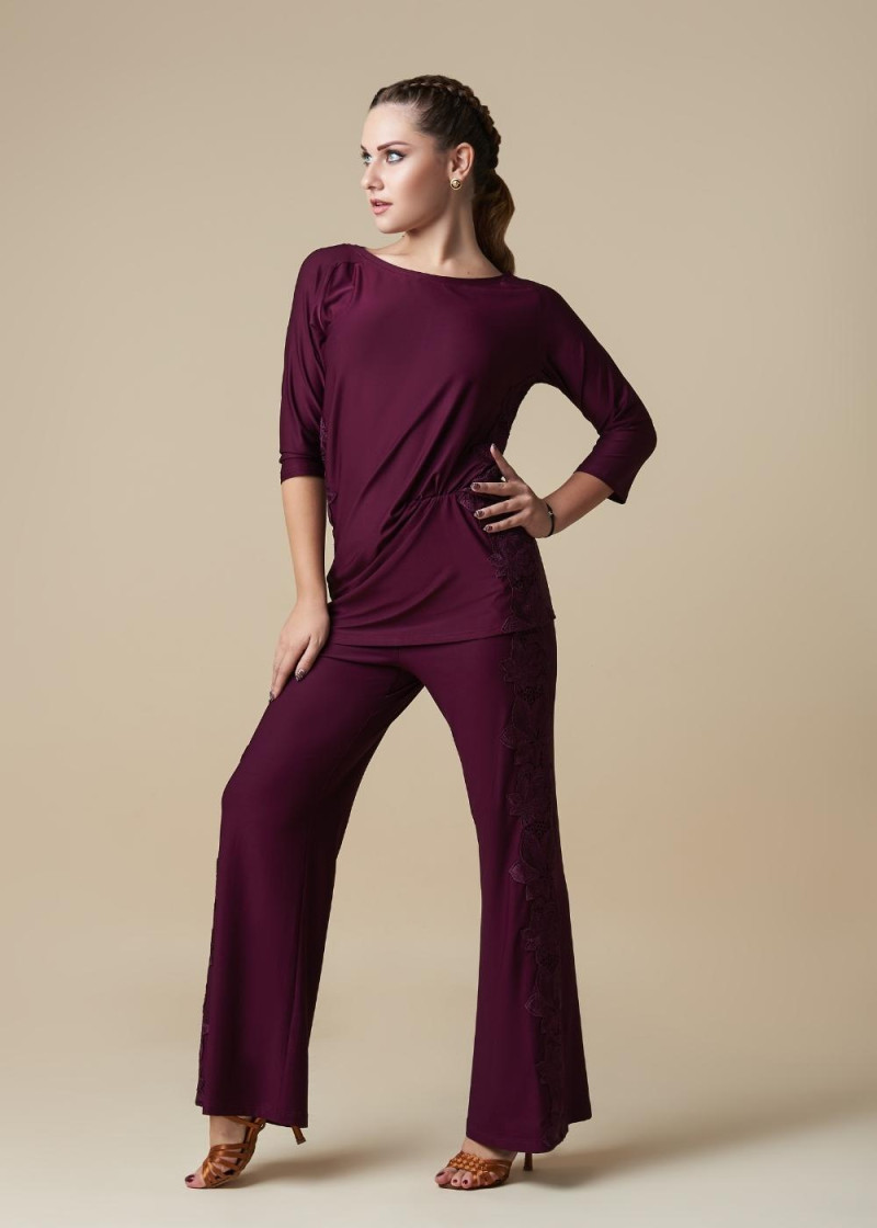 TAYANA tunic by Grand Prix polyamide micro, marsala, L