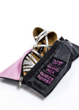 Bag for shoes JUST DANCE black+pink