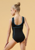 BETHANY leotard by Grand Prix polyamide micro, black+blue, XS