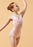 BRIELLE camisole leotard by Grand Prix polyamide micro+mesh, pink, 134cm