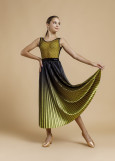 Standart skirt VALENCIA 95%polyester, 5%elastane, black+olive, 146cm