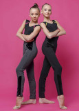 JIOVANNA Pants by Grand Prix 60%polyamide, 37%cotton, 3%elastane, gray-black, 168cm(15-16 years)