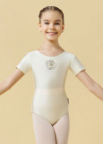 Leotard JASMINE, deco 90%polyamide, 10%elastane, milk, 134cm