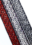 Elastic Belt with Crystals by Grand Prix Jill polyamide micro, black, Siam, M-L