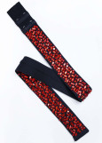 Elastic Belt with Crystals by Grand Prix Jill polyamide micro, black, Siam, M-L