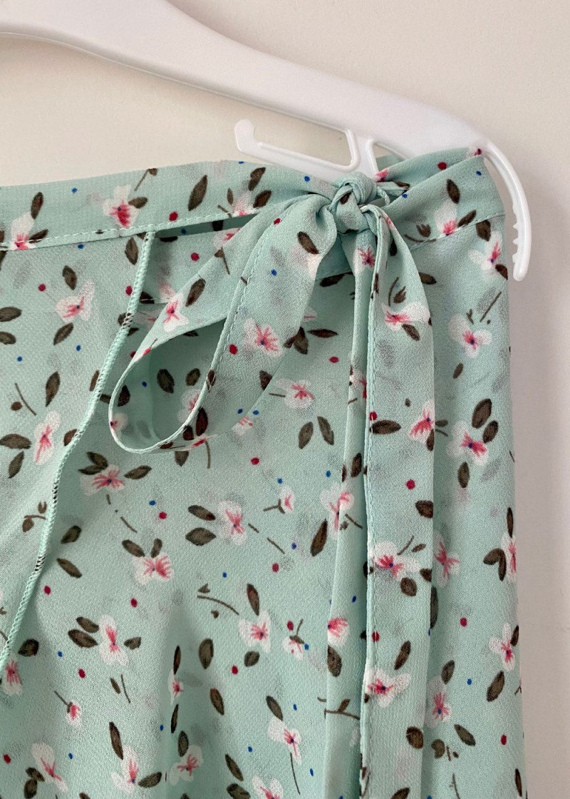 ORIELLA FLORAL wrap chiffon ballet skirt by Grand chiffon, floral mint, L(57cm)