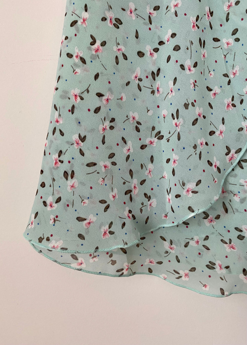 ORIELLA FLORAL wrap chiffon ballet skirt by Grand chiffon, floral mint, L(57cm)