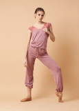 BECK unitard by Grand Prix melange jersey, dusty rose, XS-S